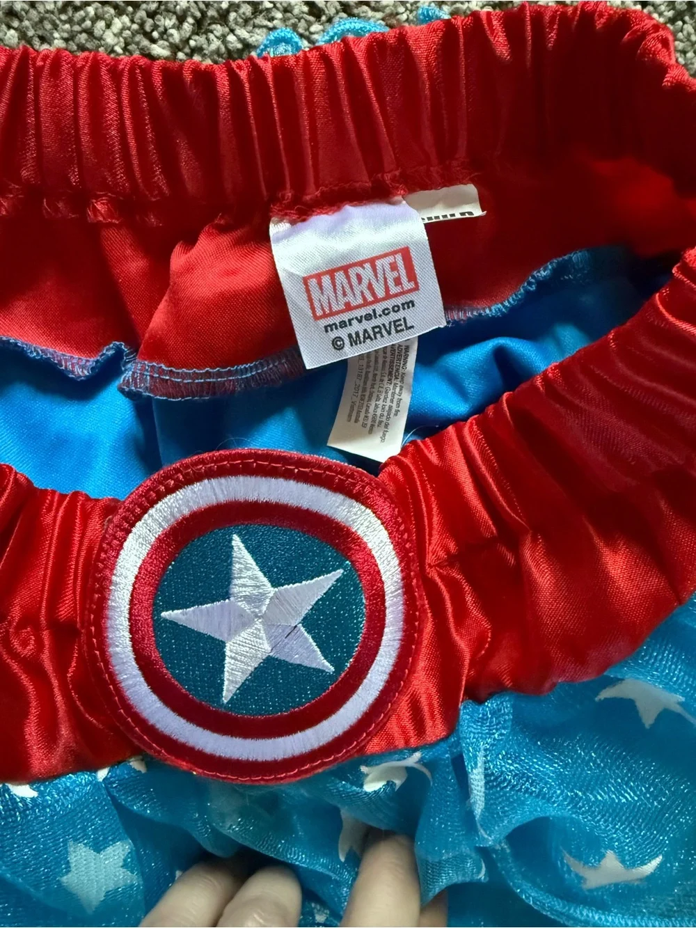 Marvel Blue Star Tutu Skirt with Red Waistband - Picture 2 of 5